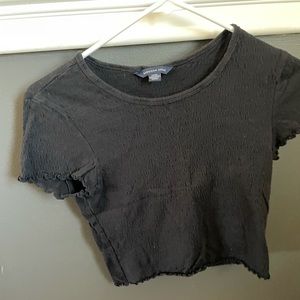 American Eagle Short Sleeve Crop Top